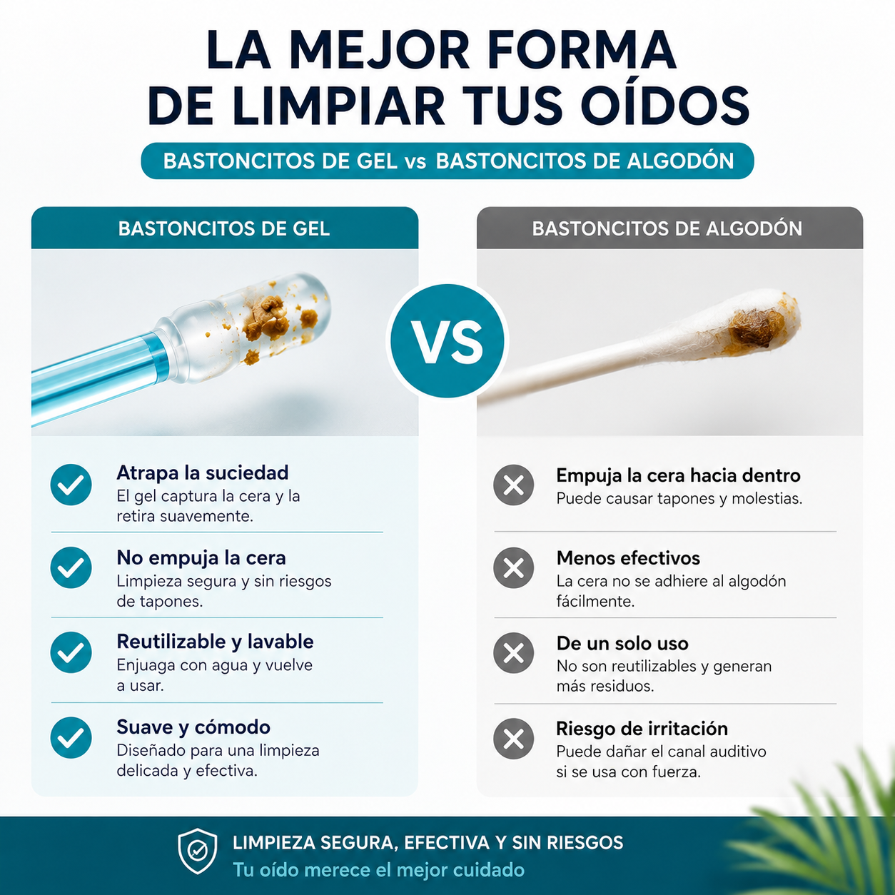 CleanGel™ - Bastoncitos de Gel para Oídos (Pack 24 unidades)